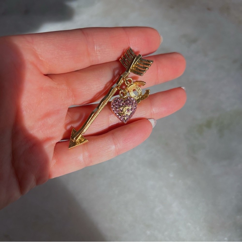 Vintage Chanel Gold Plated Rare Heart Collection - Picture 14 of 16